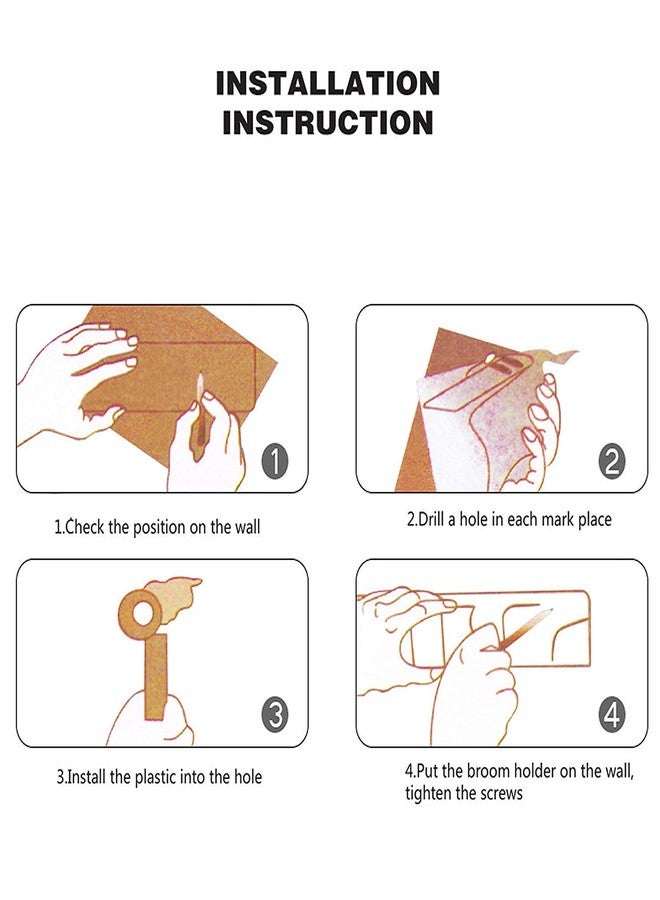 JAPP Multipurpose Wall Mounted Organizer Storage Hooks, Ideal Broom Hanger for Kitchen Garden and Garage, Grey (5 Position 6 Hooks). - Image 5